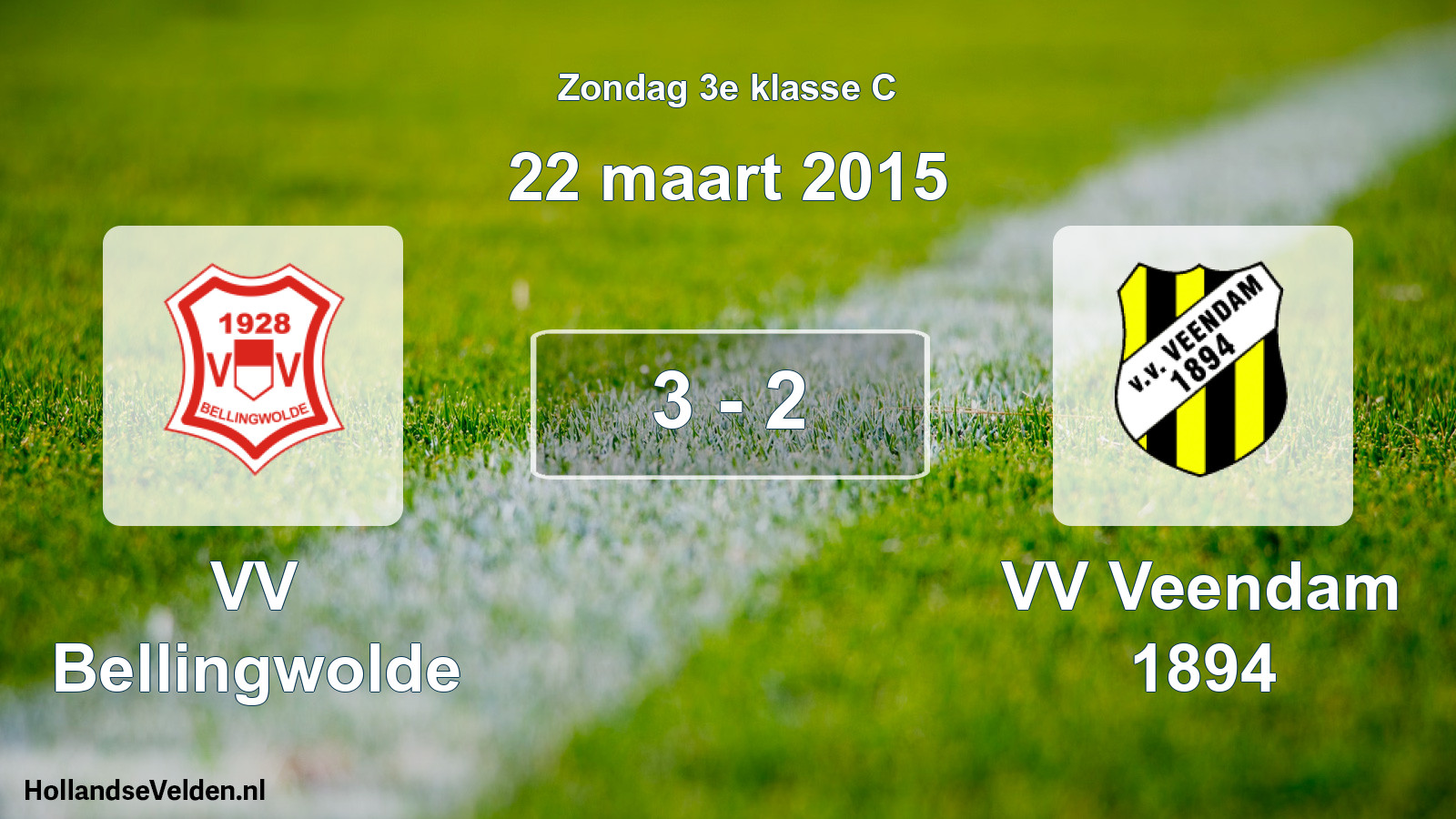Total number of matches played: VV Bellingwolde - VV Veendam 1894 3 - 2 (22 March 2015)