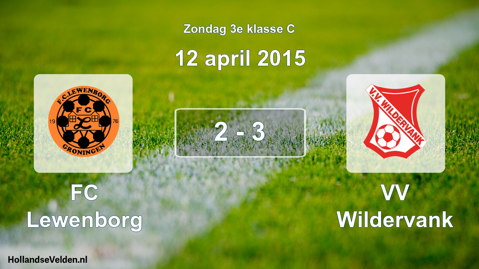 Total number of matches played: FC Lewenborg - VV Wildervank 2 - 3 (12 April 2015)