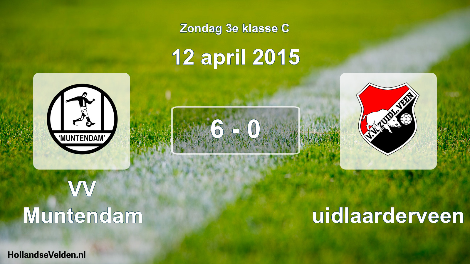 Total number of matches played: VV Muntendam - Zuidlaarderveen 6 - 0 (12 April 2015)