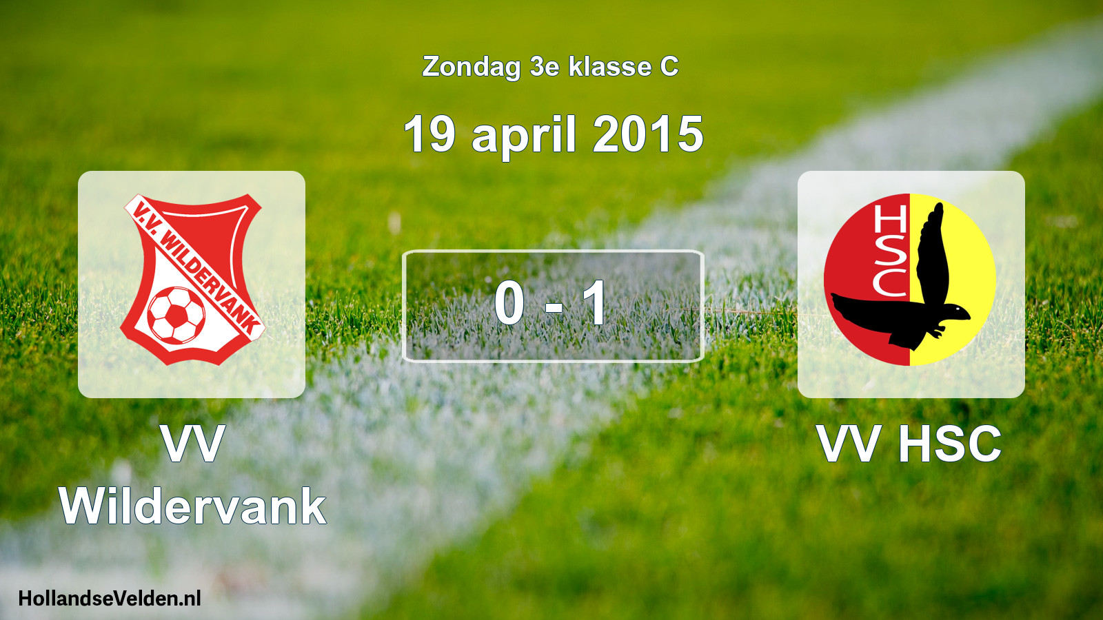 Total number of matches played: VV Wildervank - VV HSC 0 - 1 (19 April 2015)