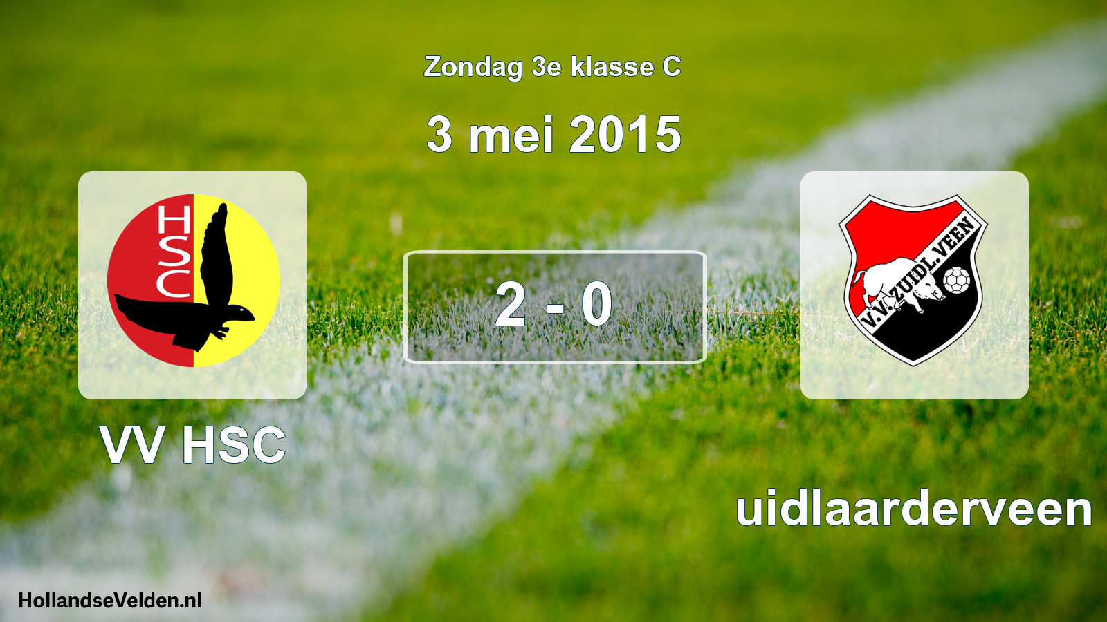 Total number of matches played: VV HSC - Zuidlaarderveen 2 - 0 (3 May 2015)