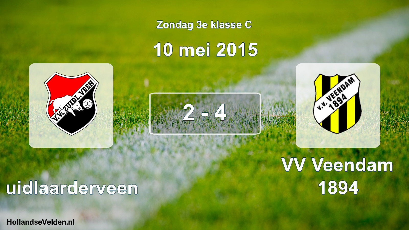 Total number of matches played: Zuidlaarderveen - VV Veendam 1894 2 - 4 (10 May 2015)