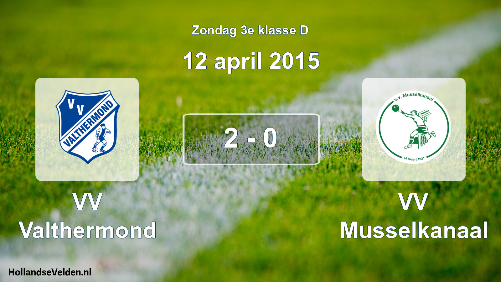 Total number of matches played: VV Valthermond - VV Musselkanaal 2 - 0 (12 April 2015)