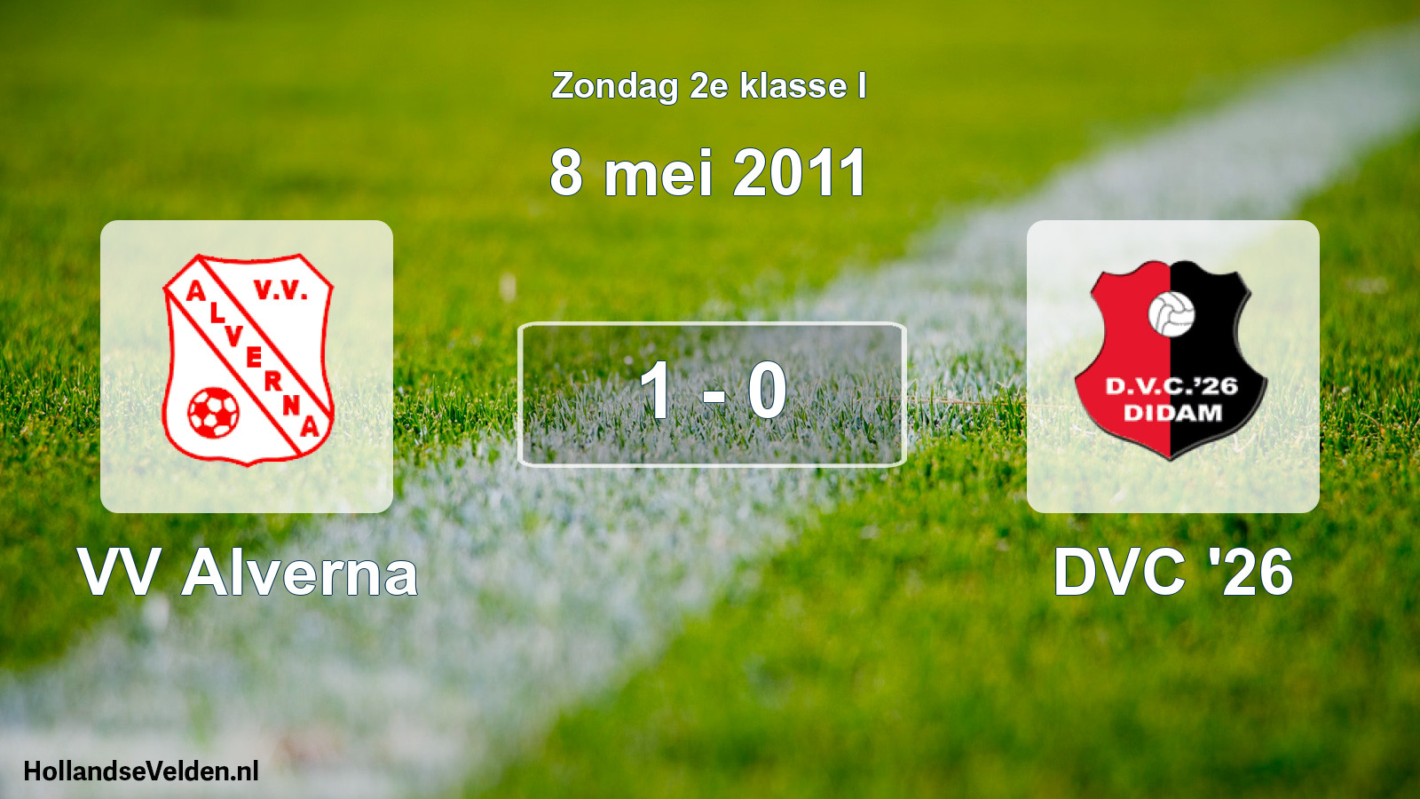 Total number of matches played: VV Alverna - DVC '26 1 - 0 (8 May 2011)