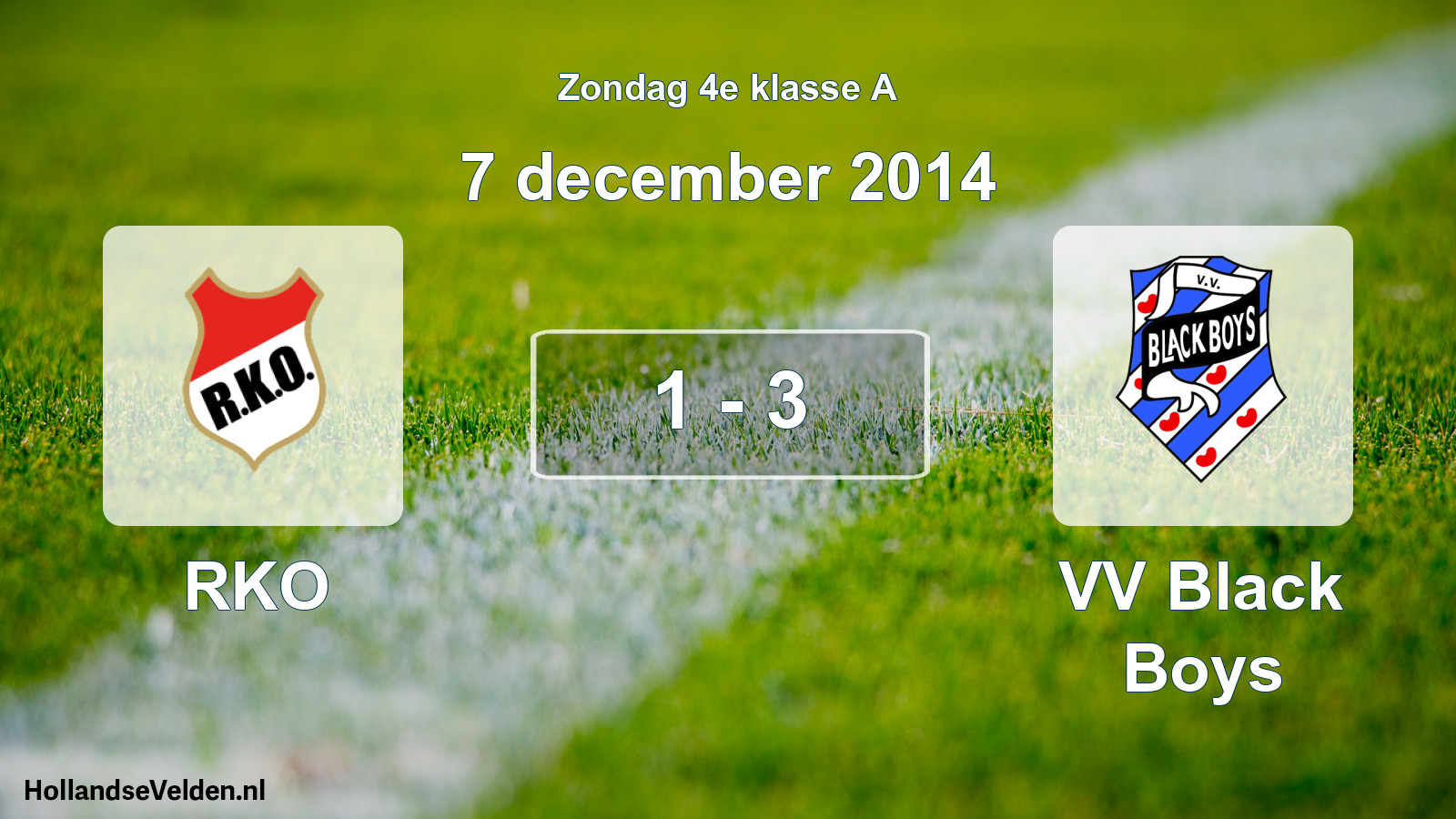 Total number of matches played: RKO - VV Black Boys 1 - 3 (7 December 2014)