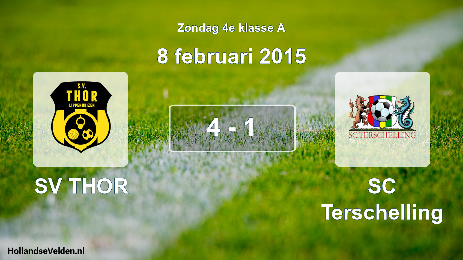 Total number of matches played: SV THOR - SC Terschelling 4 - 1 (8 February 2015)