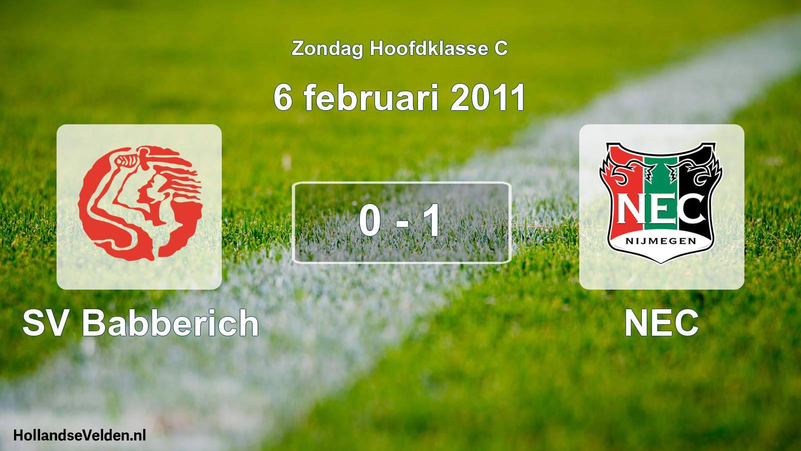 Total number of matches played: SV Babberich - NEC 0 - 1 (6 February 2011)