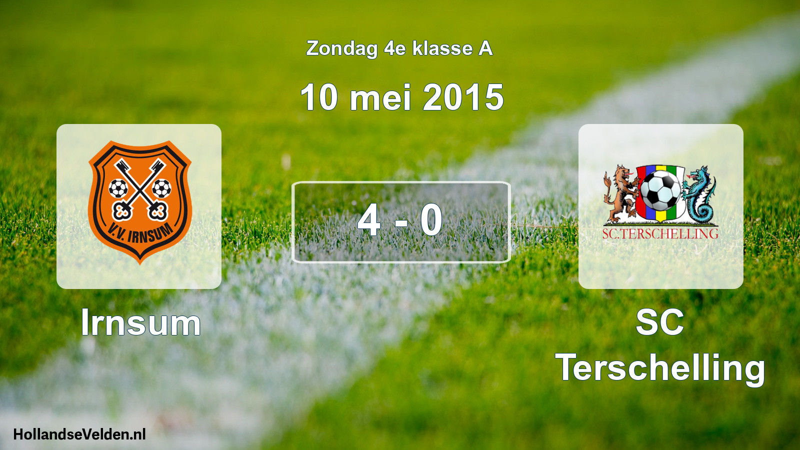 Total number of matches played: Irnsum - SC Terschelling 4 - 0 (10 May 2015)
