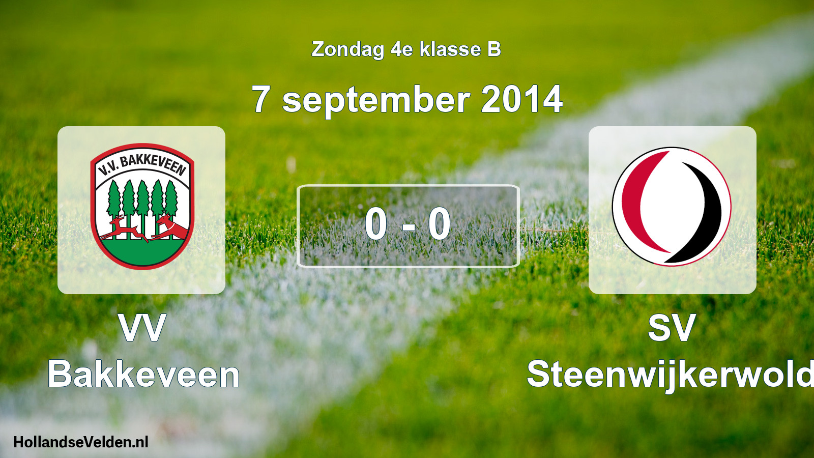 Total number of matches played: VV Bakkeveen - SV Steenwijkerwold 0 - 0 (7 September 2014)