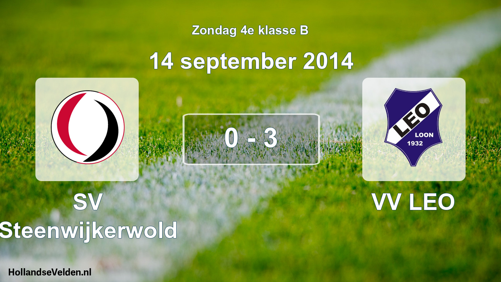 Total number of matches played: SV Steenwijkerwold - VV LEO 0 - 3 (14 September 2014)