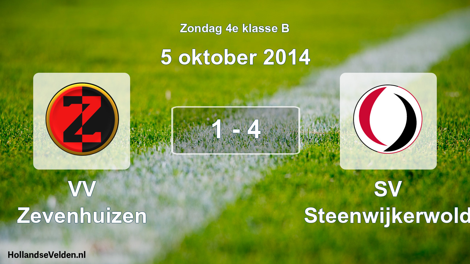 Total number of matches played: VV Zevenhuizen - SV Steenwijkerwold 1 - 4 (5 October 2014)