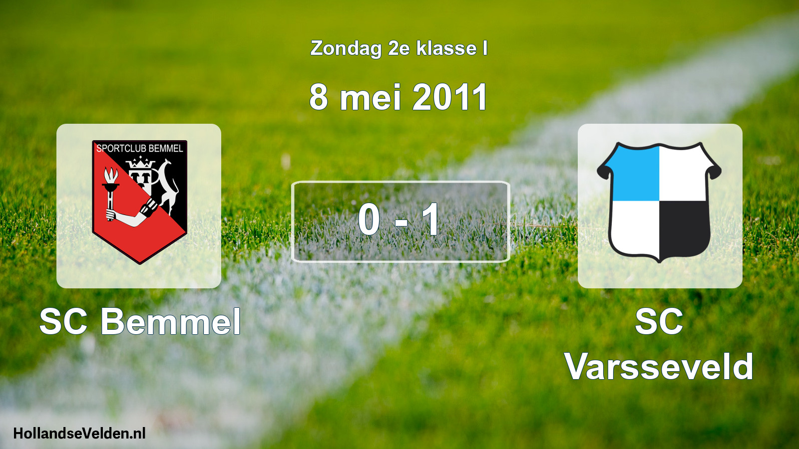 Total number of matches played: SC Bemmel - SC Varsseveld 0 - 1 (8 May 2011)