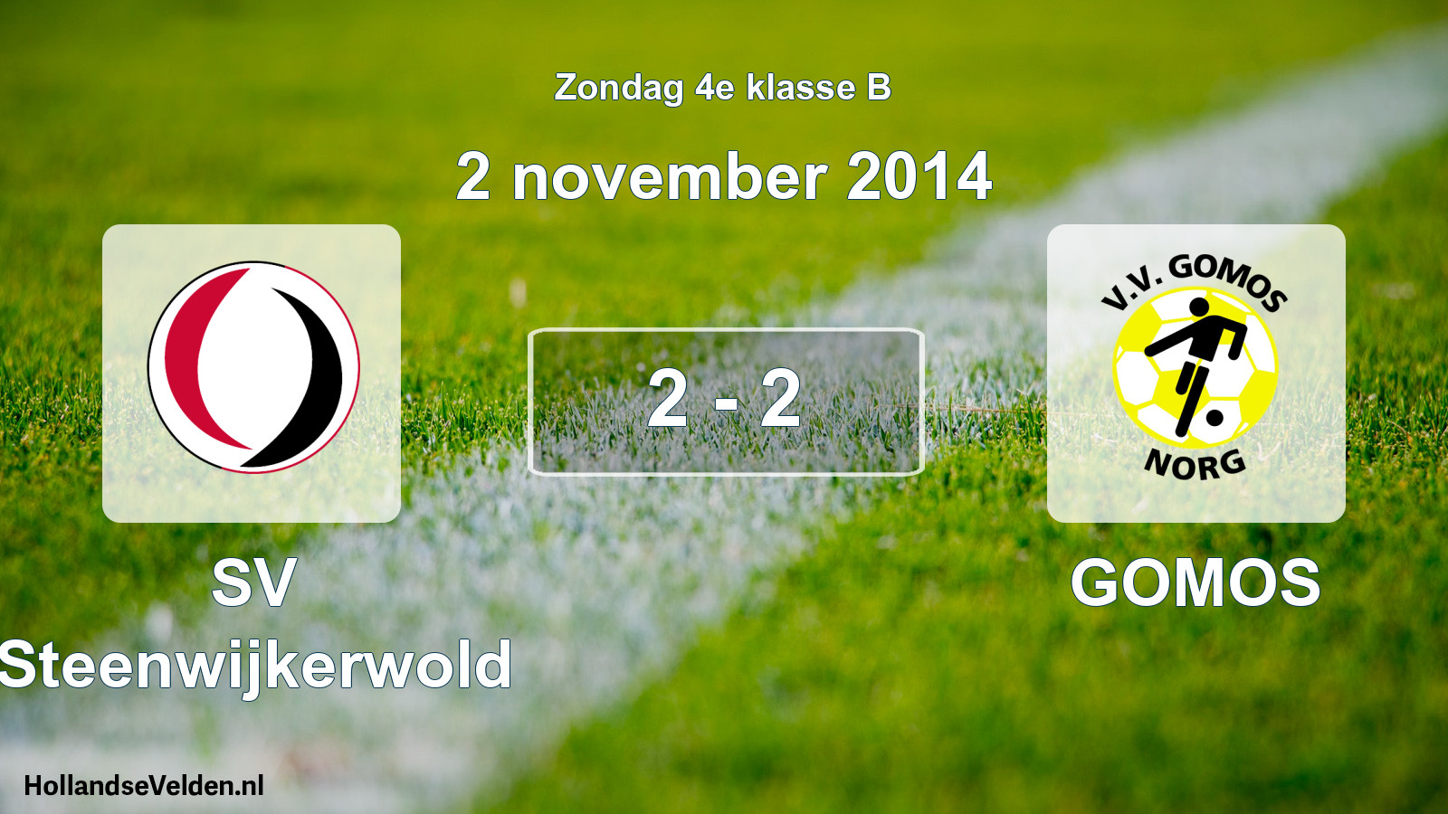 Total number of matches played: SV Steenwijkerwold - GOMOS 2 - 2 (2 November 2014)