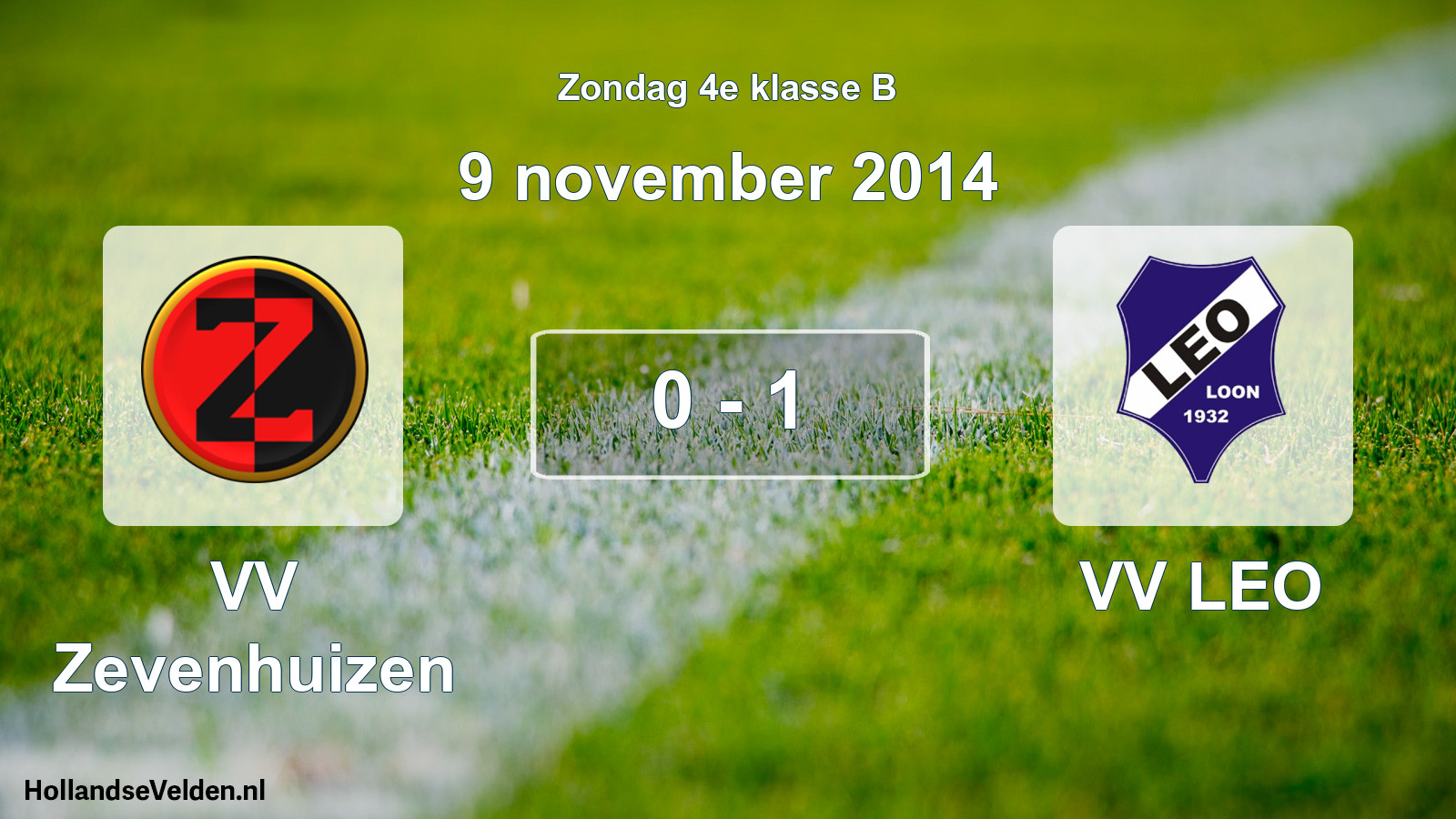 Total number of matches played: VV Zevenhuizen - VV LEO 0 - 1 (9 November 2014)