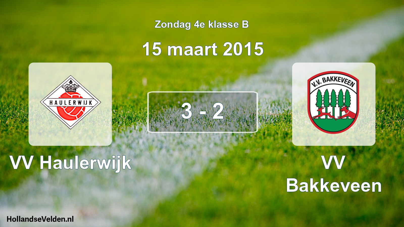 Total number of matches played: VV Haulerwijk - VV Bakkeveen 3 - 2 (15 March 2015)