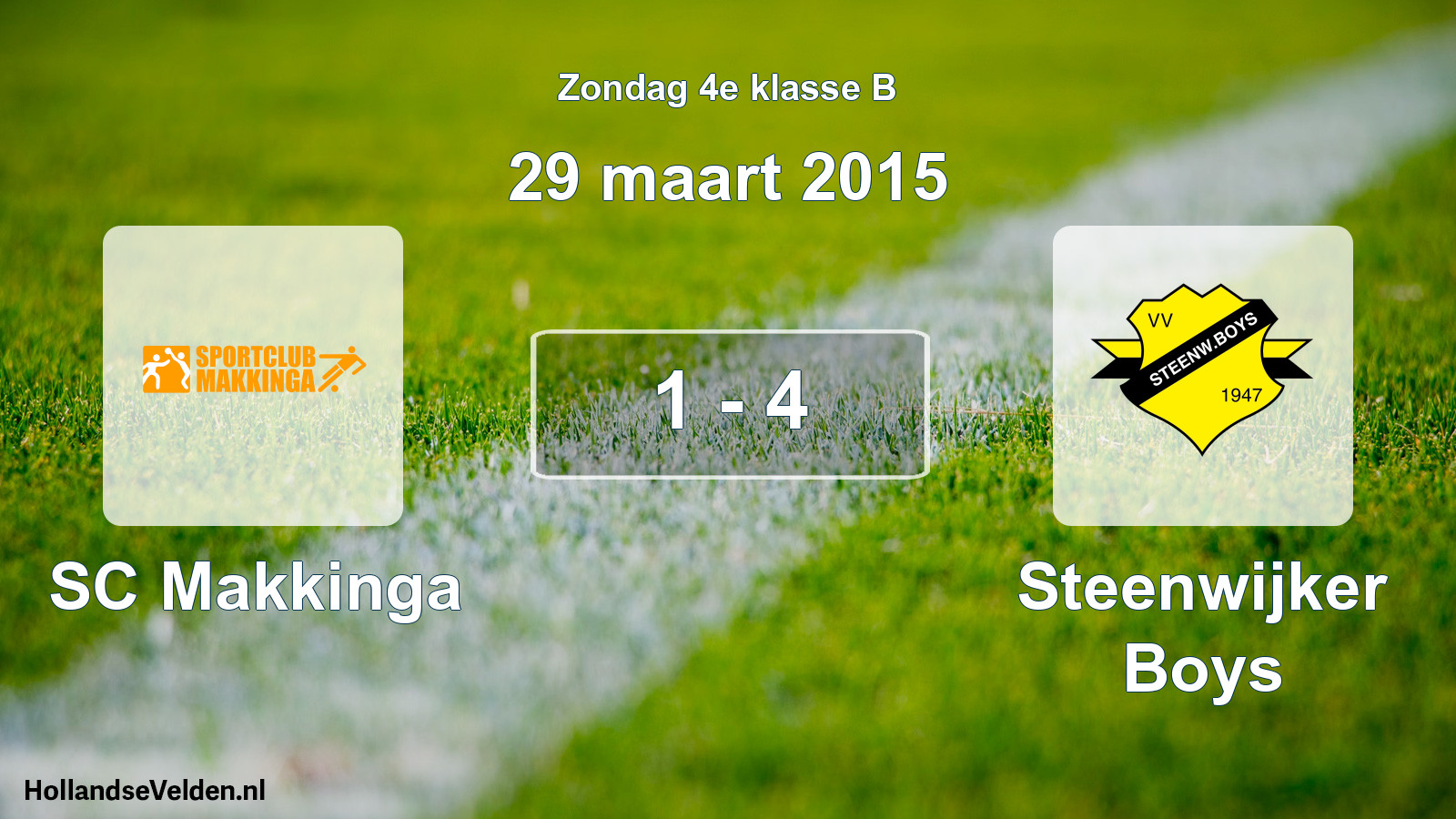 Total number of matches played: SC Makkinga - Steenwijker Boys 1 - 4 (29 March 2015)
