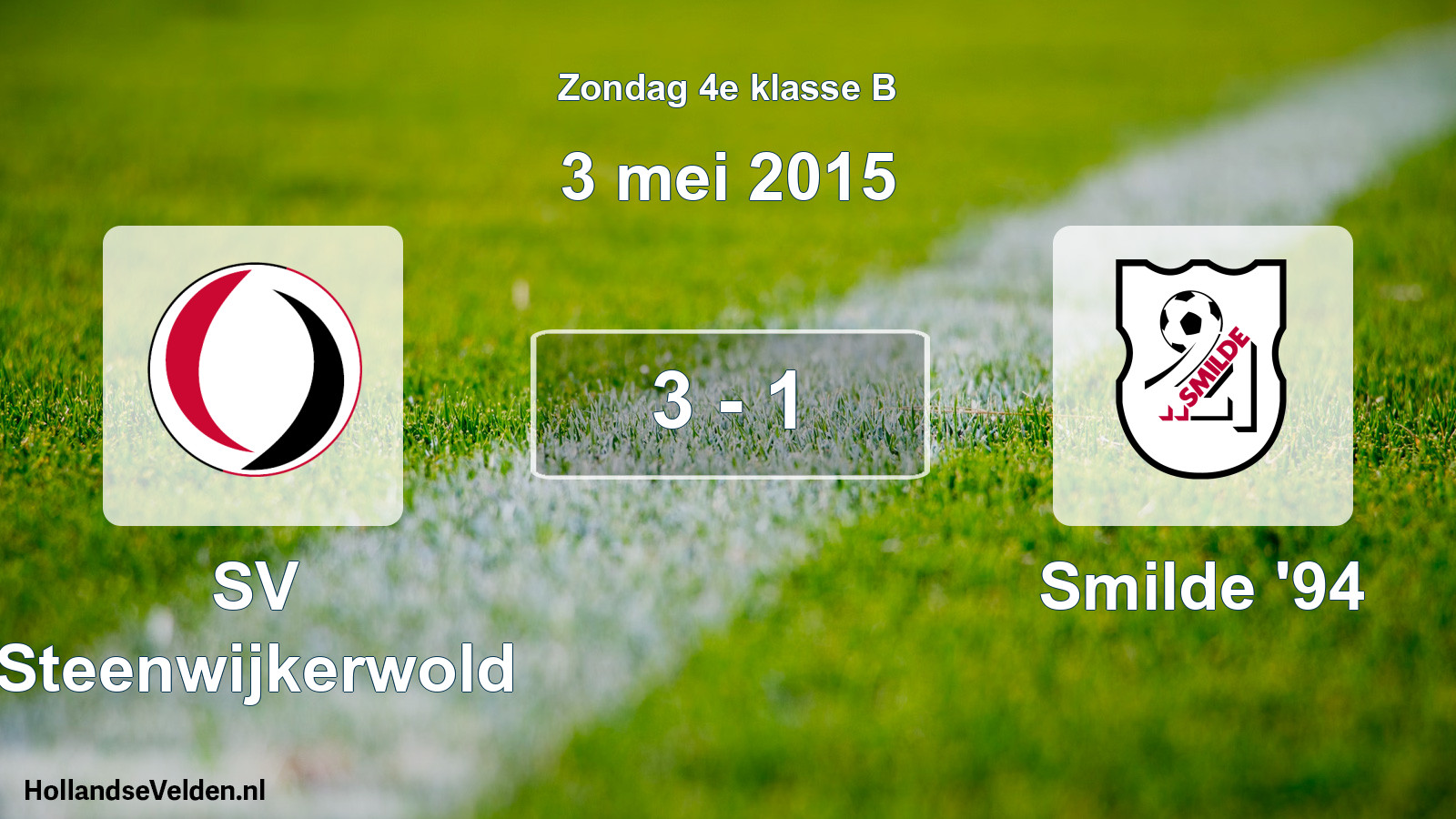 Total number of matches played: SV Steenwijkerwold - Smilde '94 3 - 1 (3 May 2015)