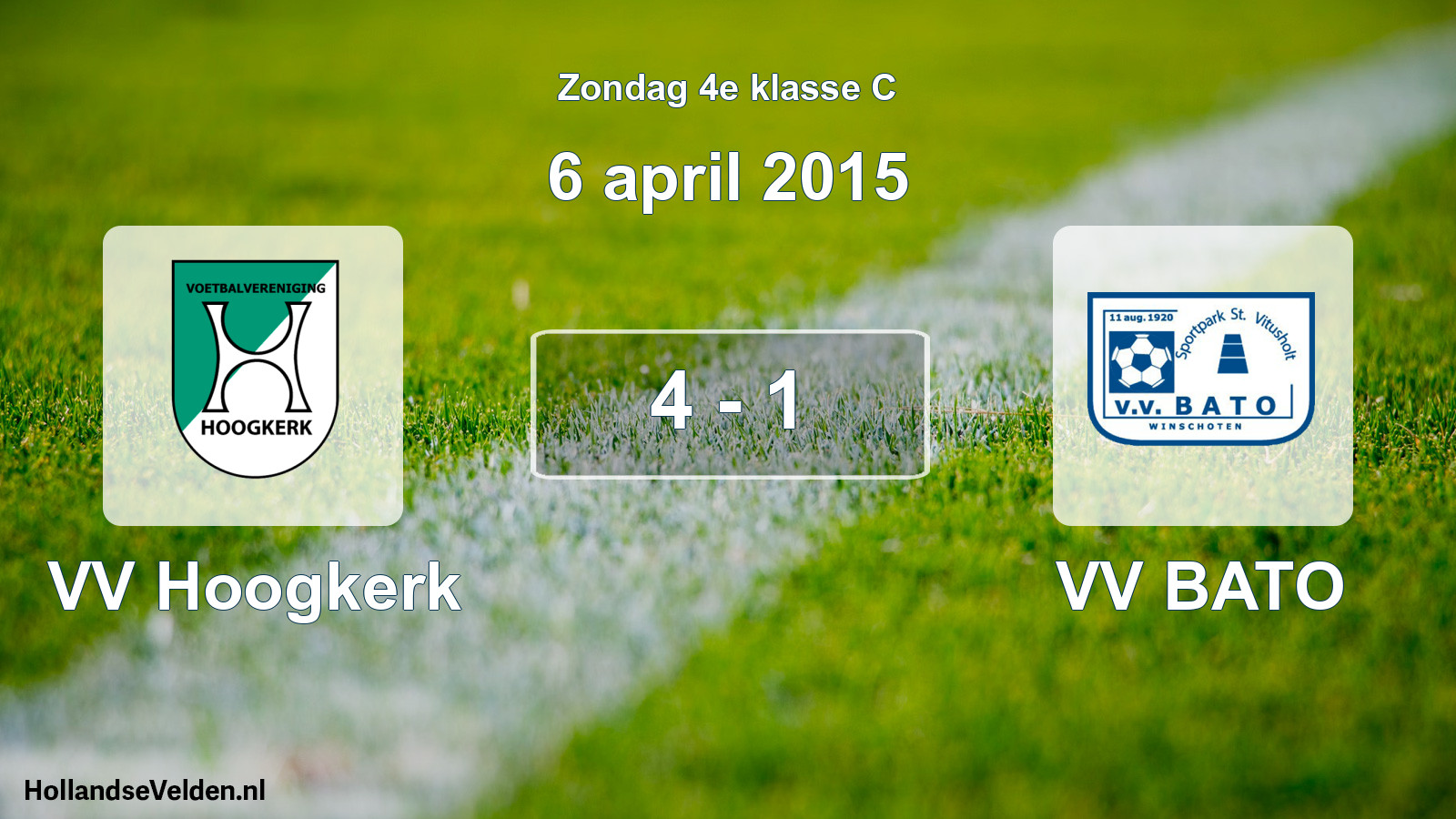 Total number of matches played: VV Hoogkerk - VV BATO 4 - 1 (6 April 2015)