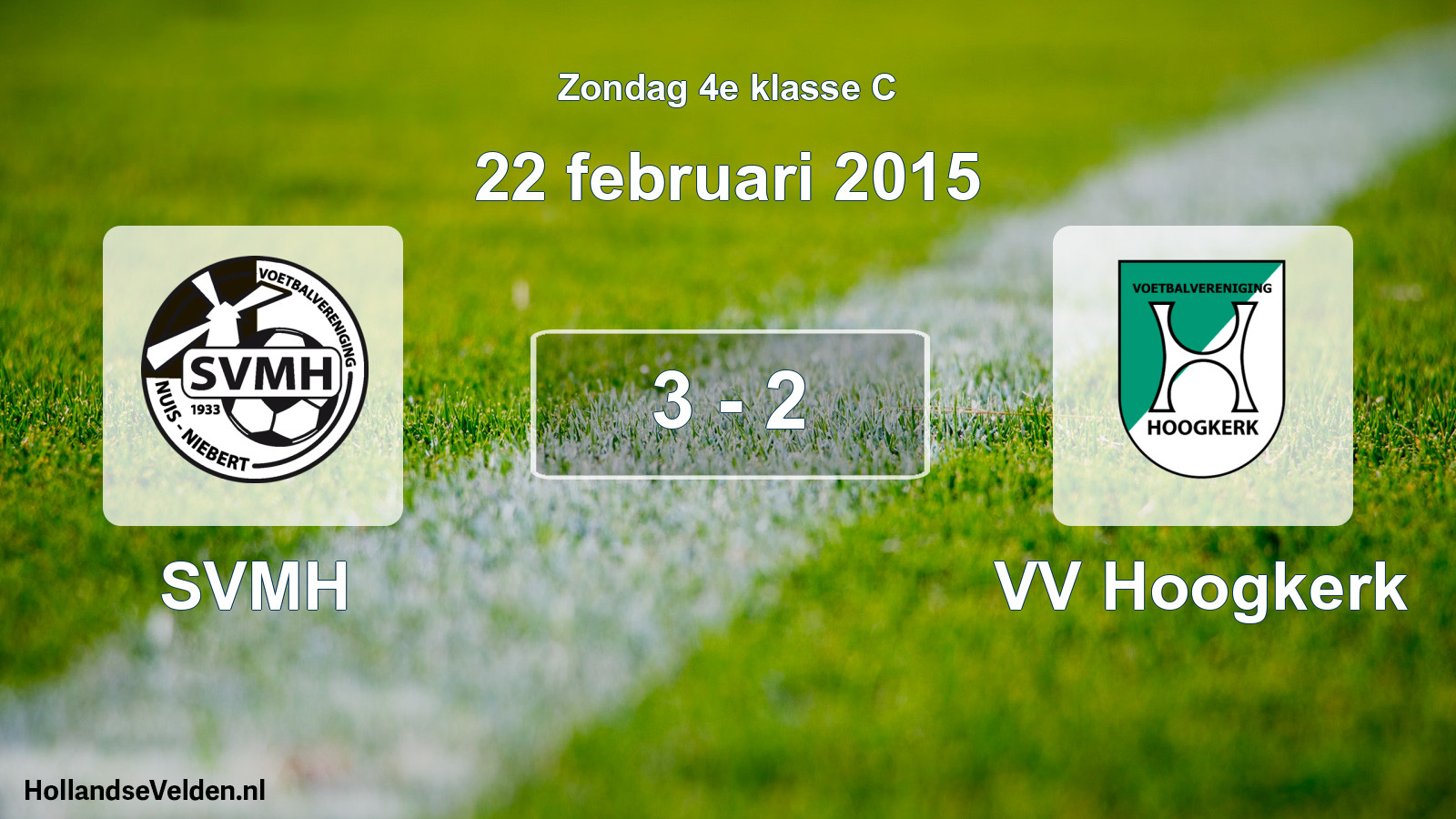 Total number of matches played: SVMH - VV Hoogkerk 3 - 2 (22 February 2015)