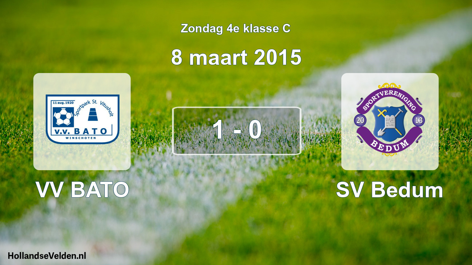 Total number of matches played: VV BATO - SV Bedum 1 - 0 (8 March 2015)
