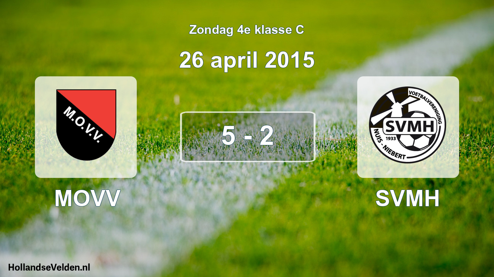 Total number of matches played: MOVV - SVMH 5 - 2 (26 April 2015)