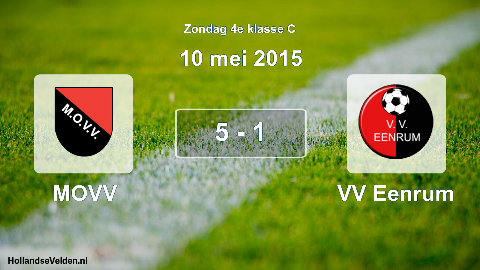 Total number of matches played: MOVV - VV Eenrum 5 - 1 (10 May 2015)
