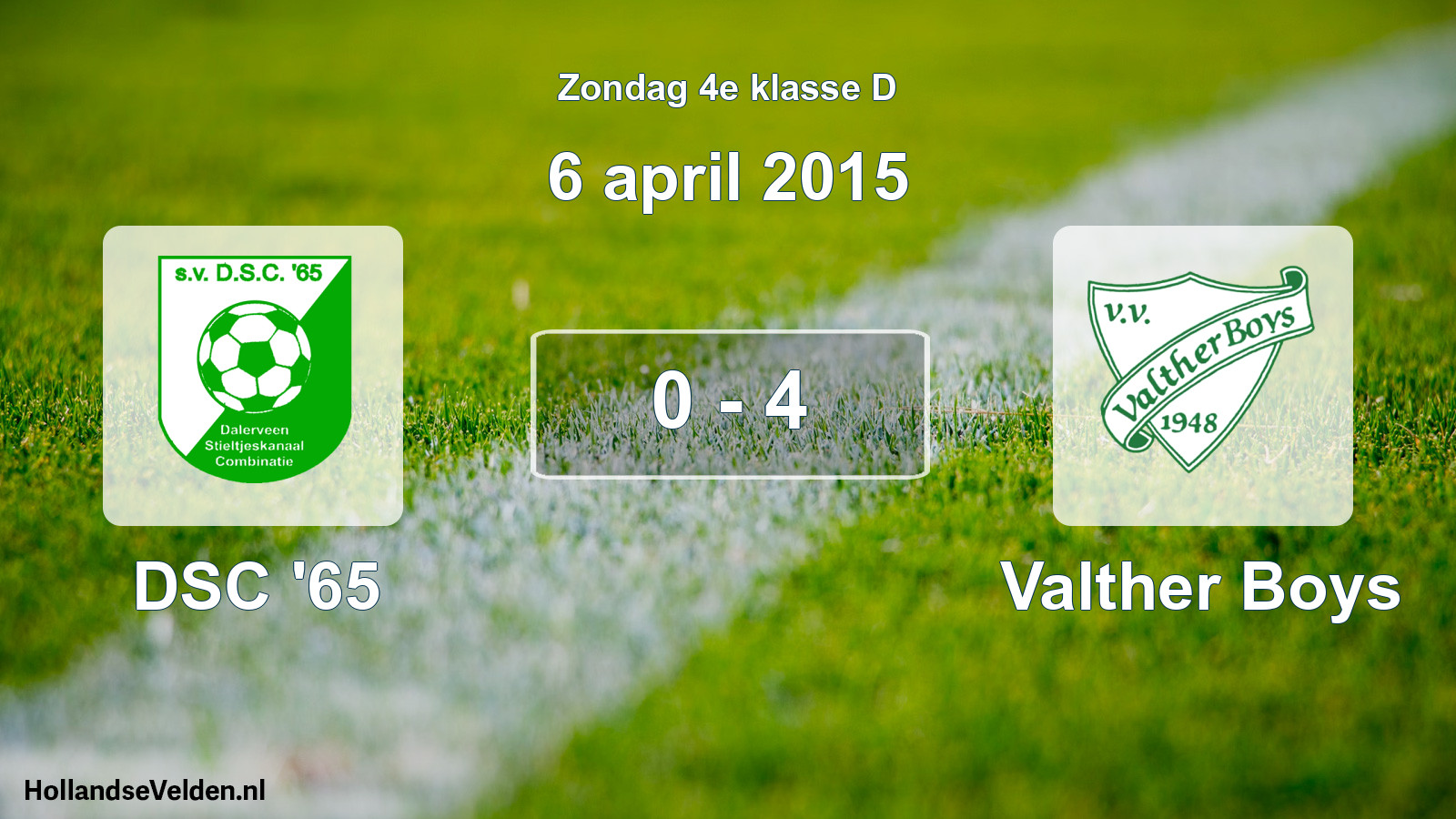 Total number of matches played: DSC '65 - Valther Boys 0 - 4 (6 April 2015)
