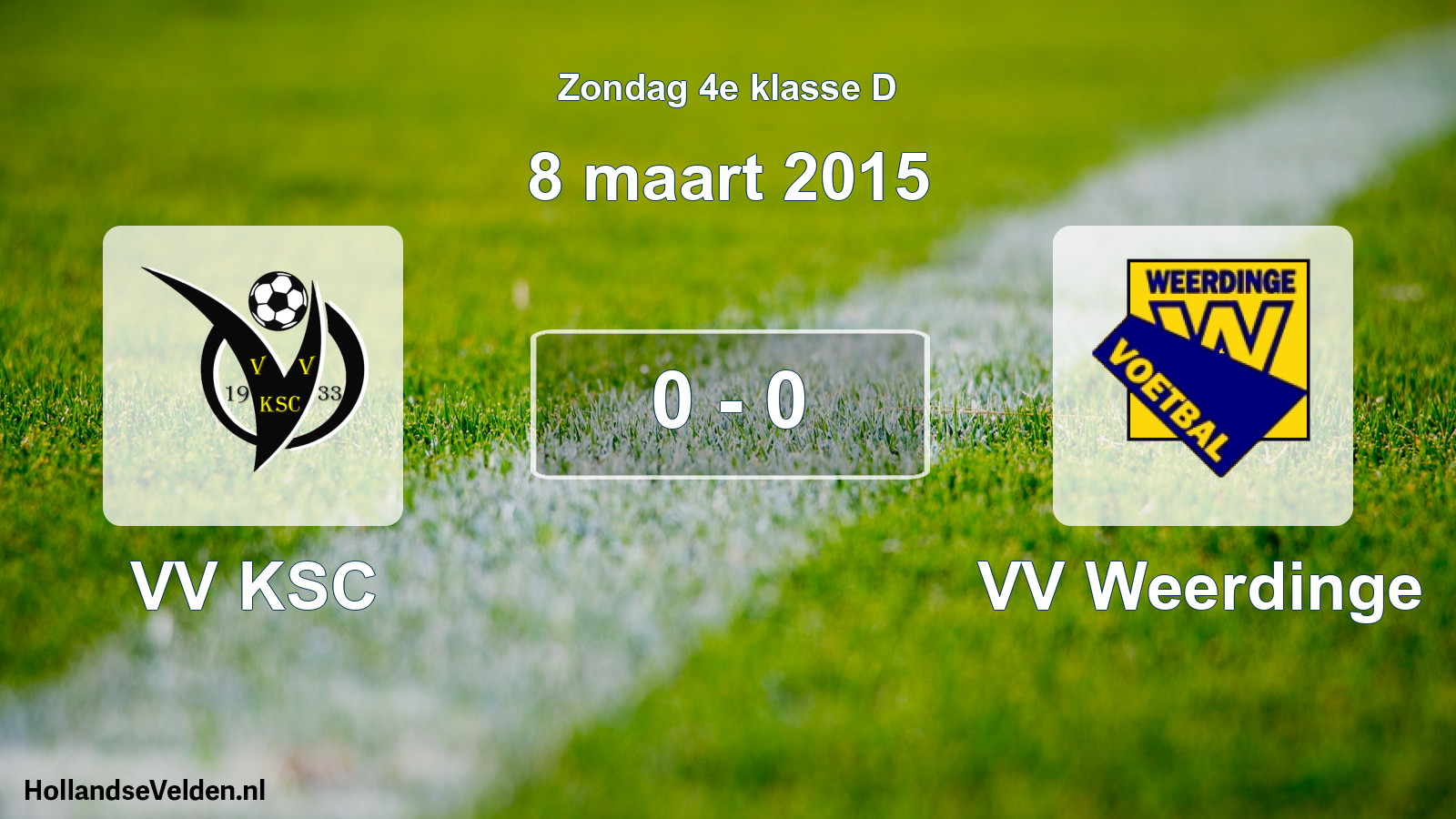 Total number of matches played: VV KSC - VV Weerdinge 0 - 0 (8 March 2015)