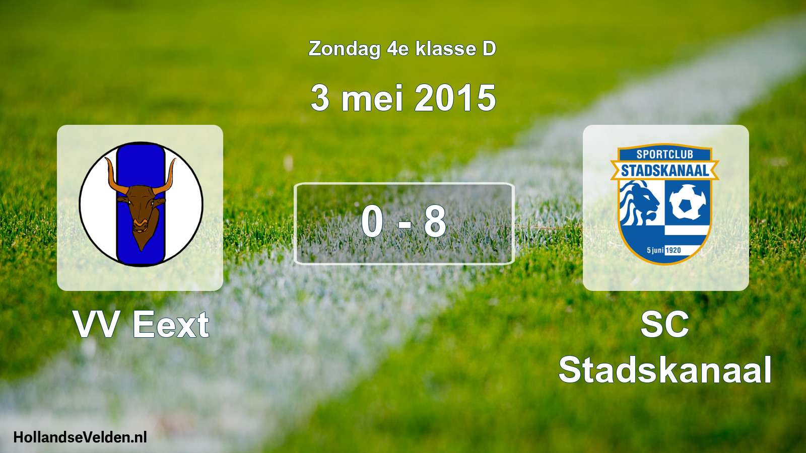 Total number of matches played: VV Eext - SC Stadskanaal 0 - 8 (3 May 2015)