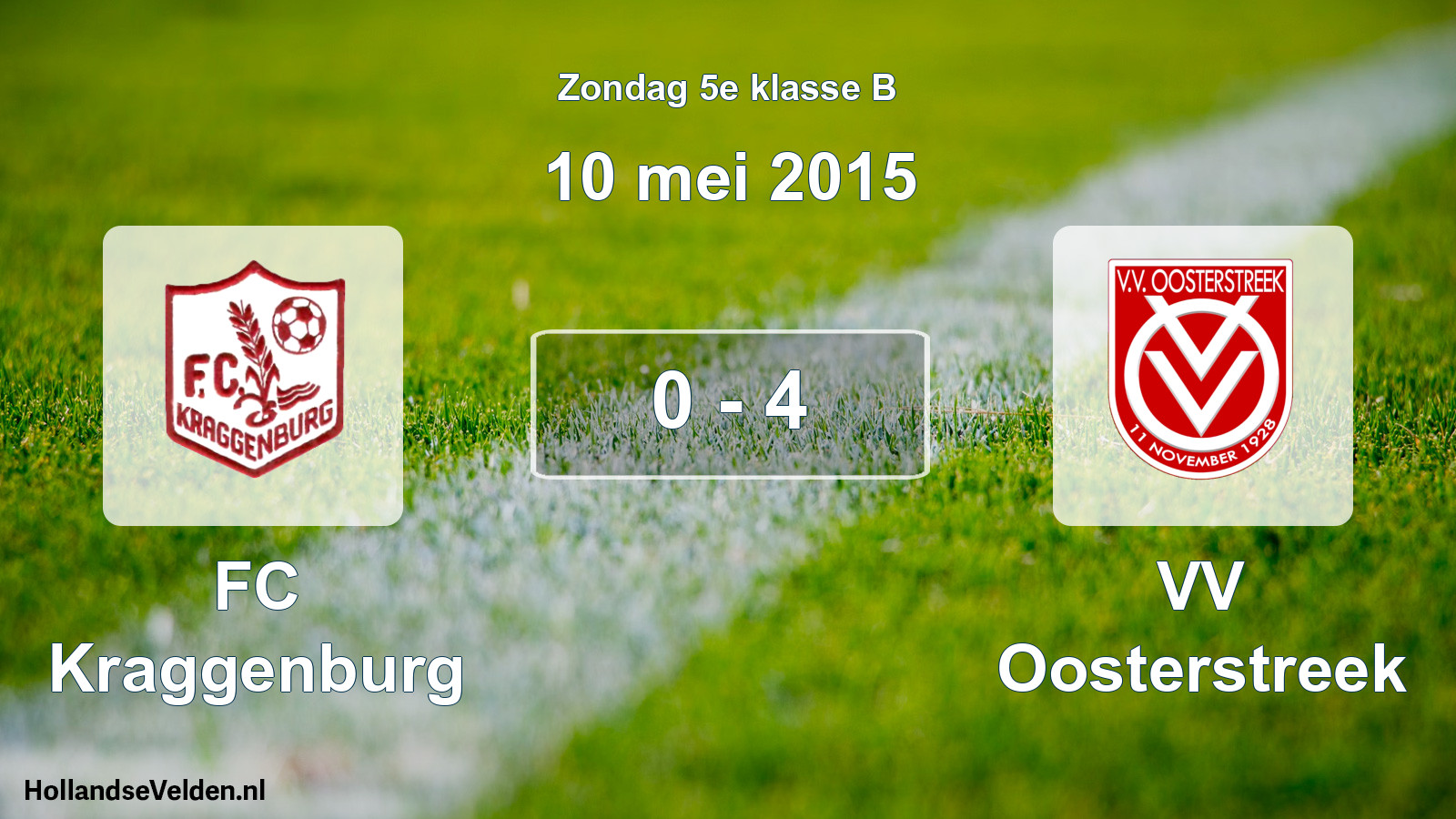Total number of matches played: FC Kraggenburg - VV Oosterstreek 0 - 4 (10 May 2015)