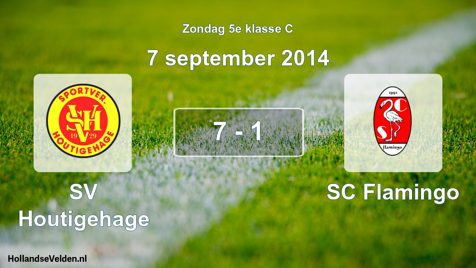 Total number of matches played: SV Houtigehage - SC Flamingo 7 - 1 (7 September 2014)