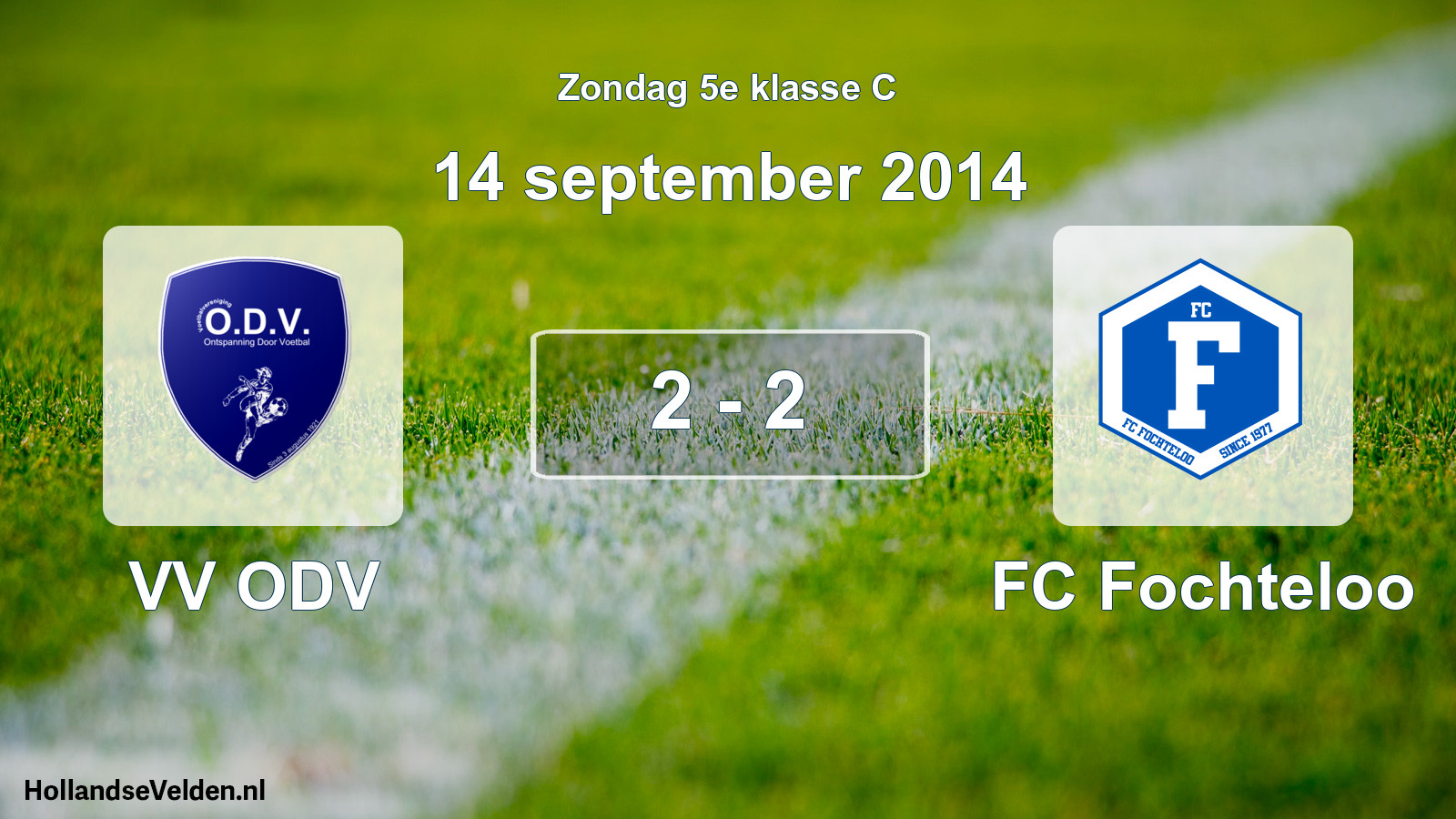Total number of matches played: VV ODV - FC Fochteloo 2 - 2 (14 September 2014)