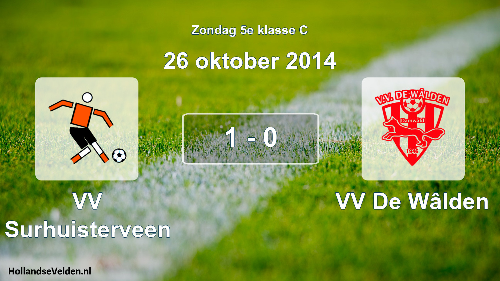 Total number of matches played: VV Surhuisterveen - VV De Wâlden 1 - 0 (26 October 2014)