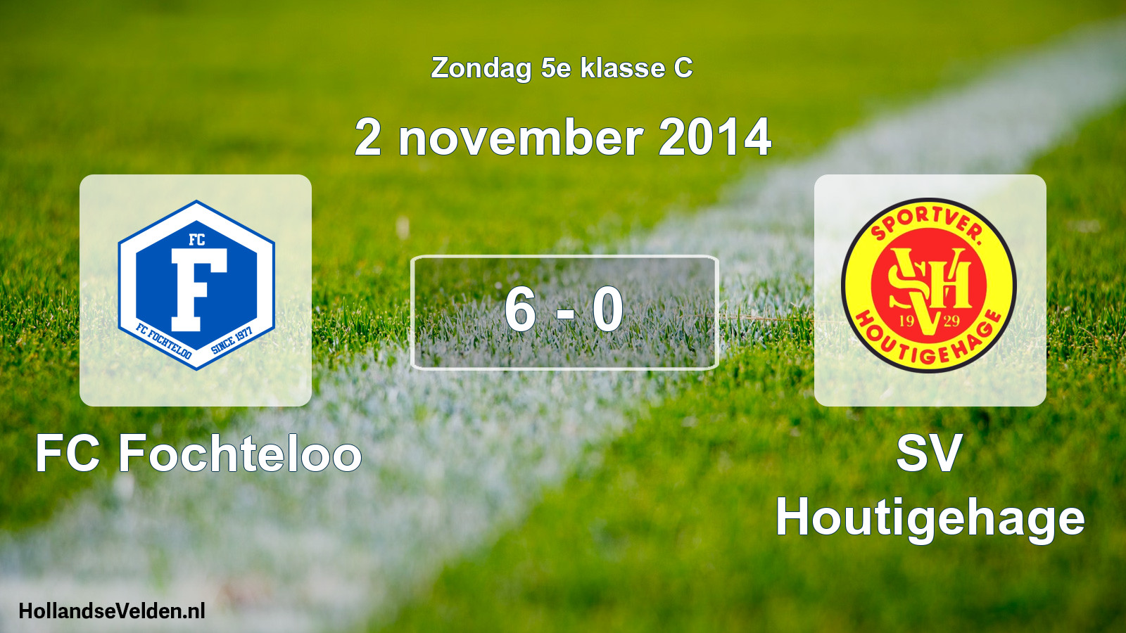 Total number of matches played: FC Fochteloo - SV Houtigehage 6 - 0 (2 November 2014)