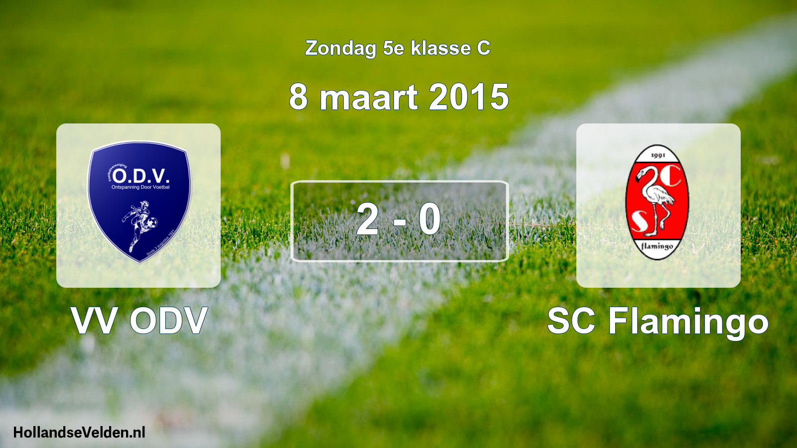 Total number of matches played: VV ODV - SC Flamingo 2 - 0 (8 March 2015)