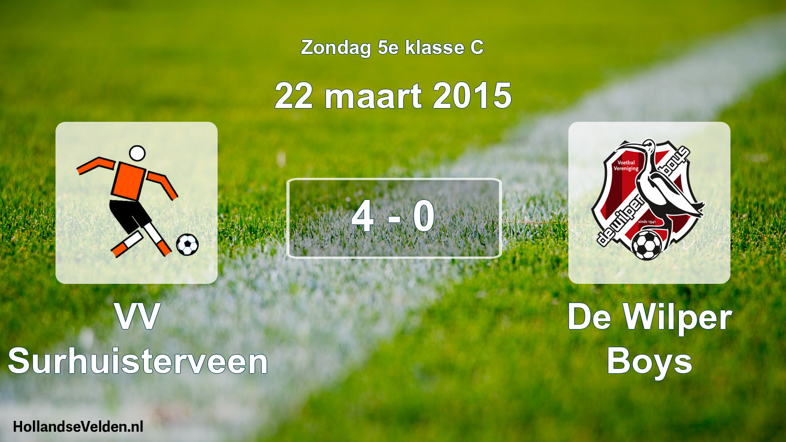 Total number of matches played: VV Surhuisterveen - De Wilper Boys 4 - 0 (22 March 2015)