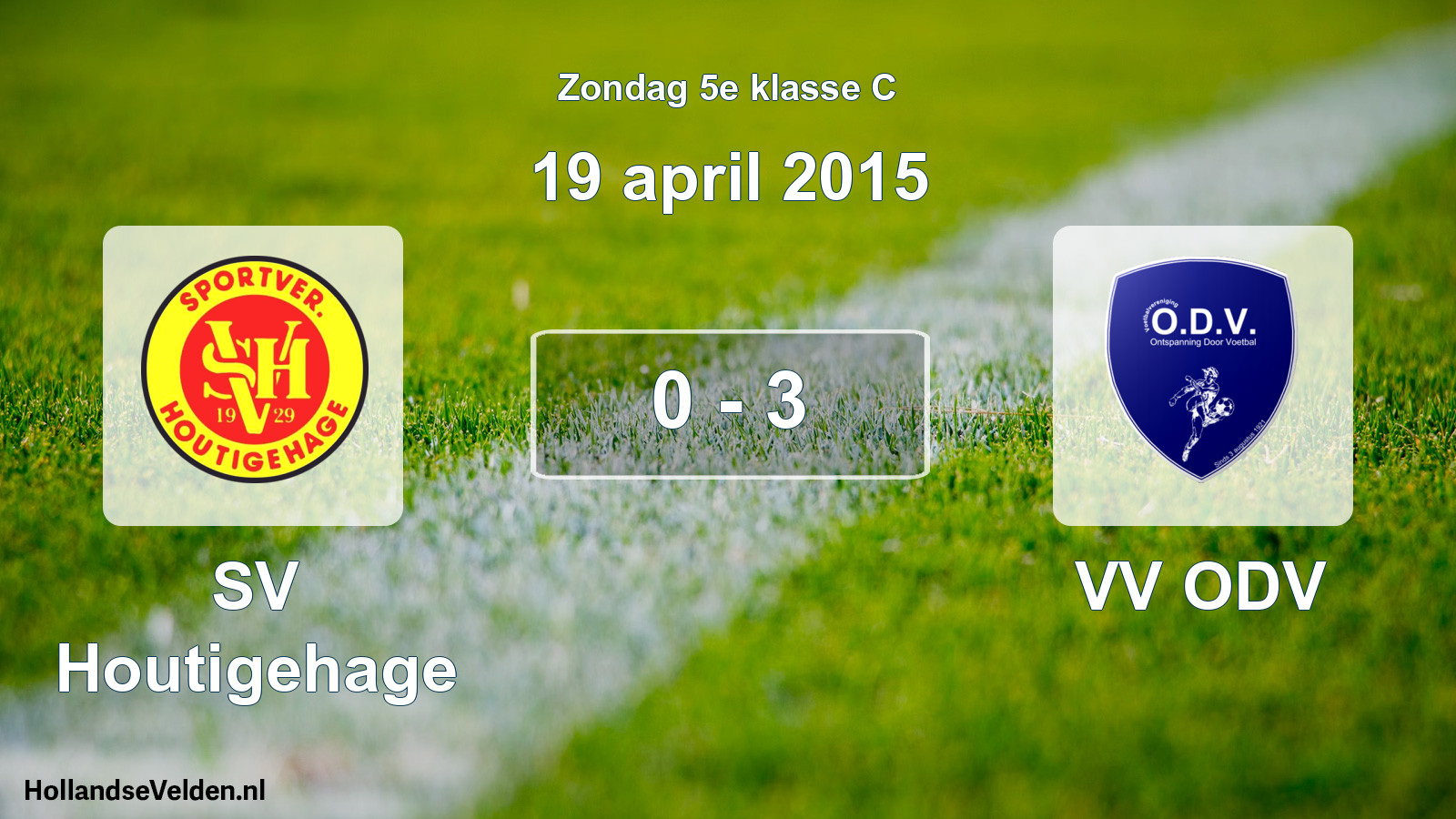 Total number of matches played: SV Houtigehage - VV ODV 0 - 3 (19 April 2015)