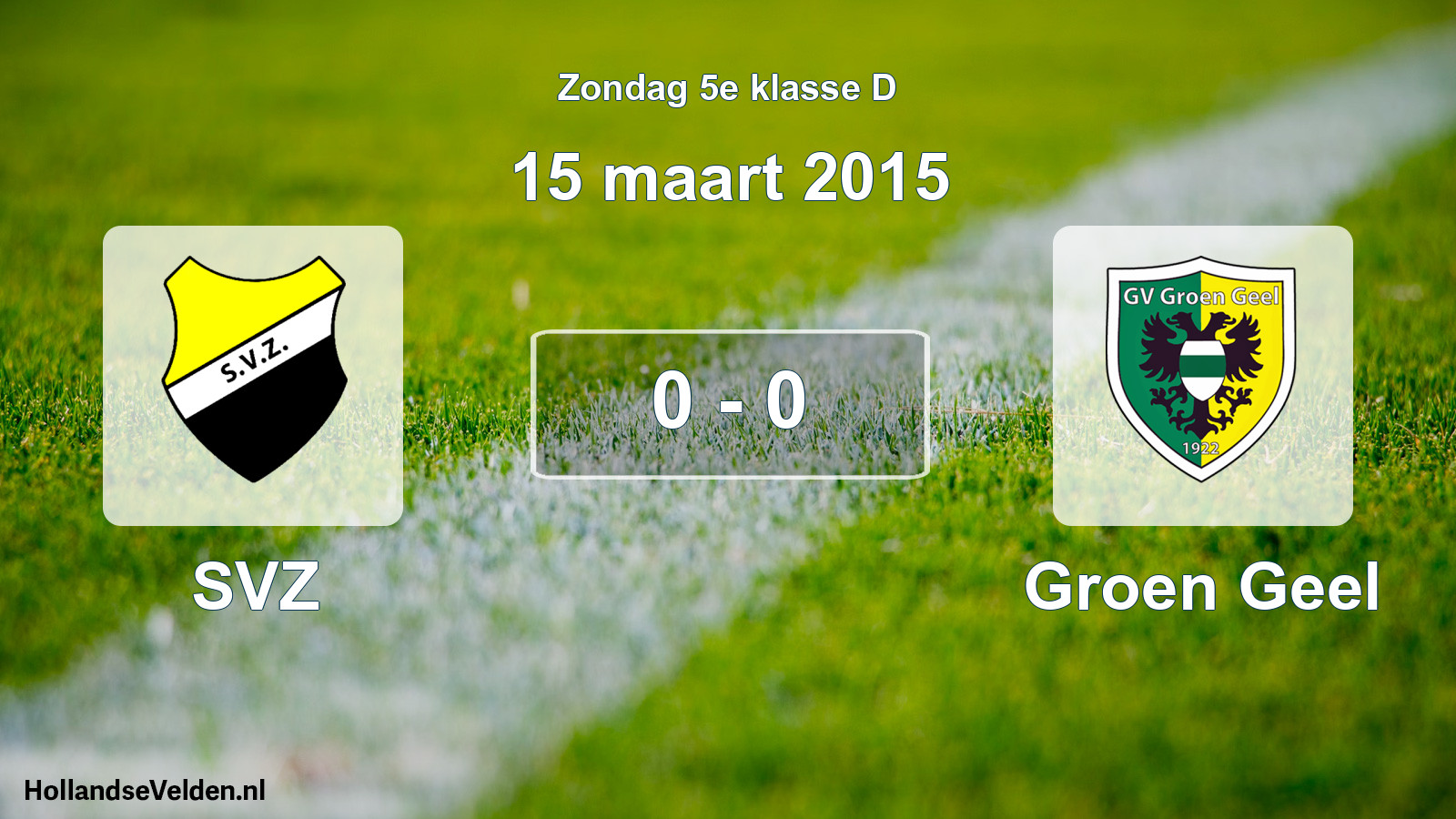 Total number of matches played: SVZ - Groen Geel 0 - 0 (15 March 2015)