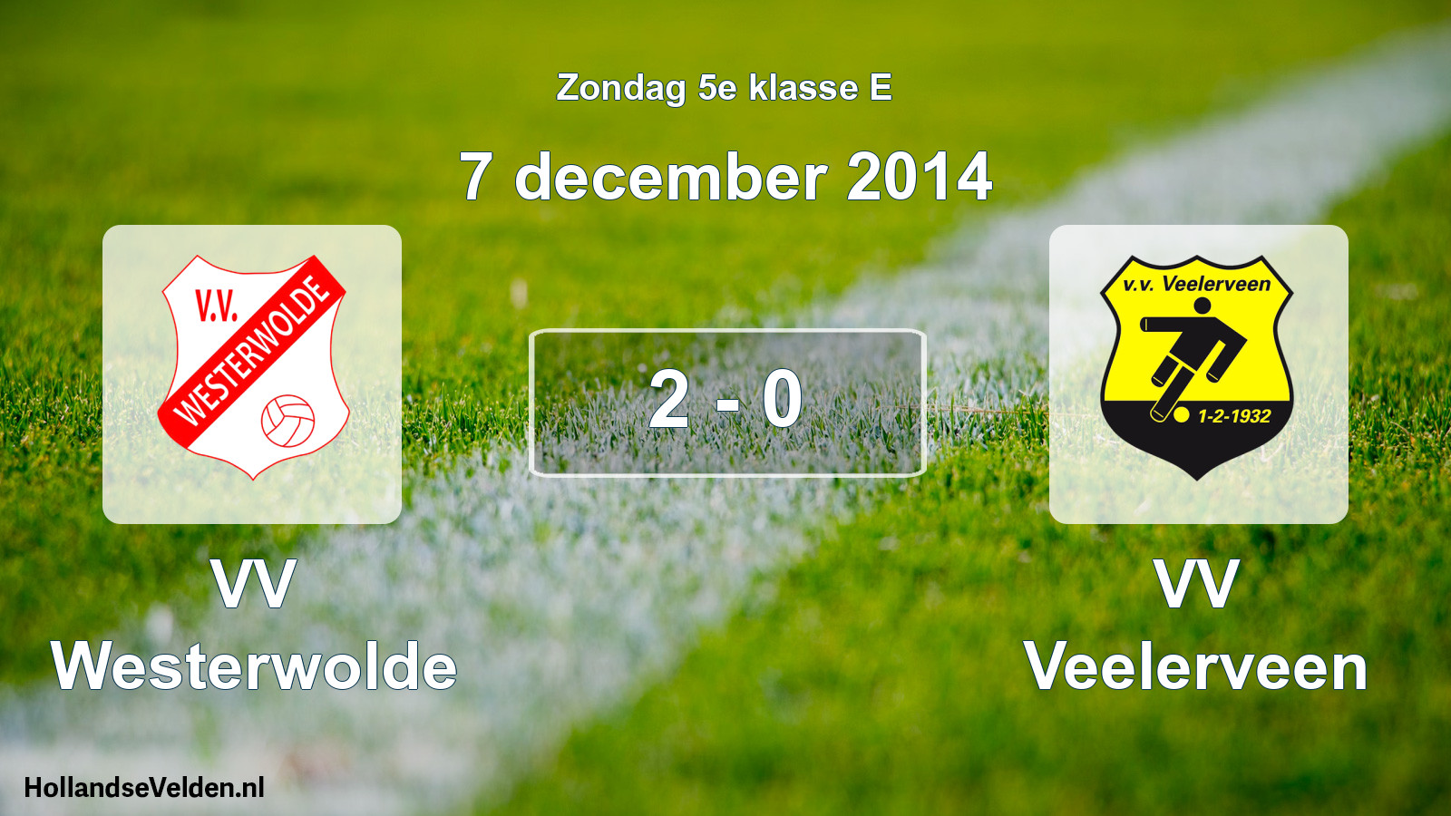 Total number of matches played: VV Westerwolde - VV Veelerveen 2 - 0 (7 December 2014)