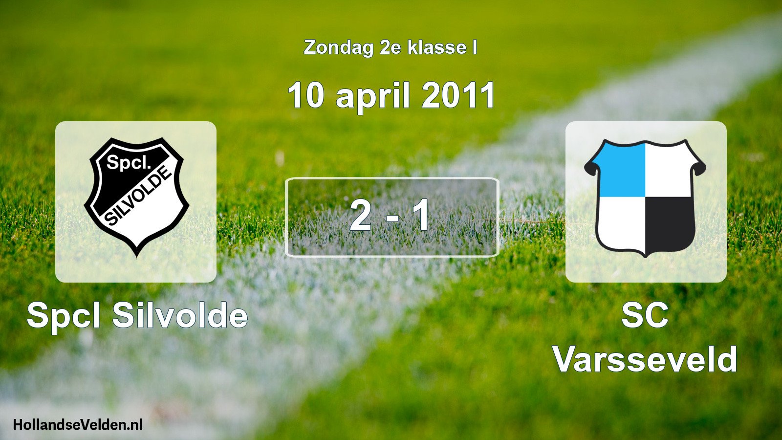 Total number of matches played: Spcl Silvolde - SC Varsseveld 2 - 1 (10 April 2011)