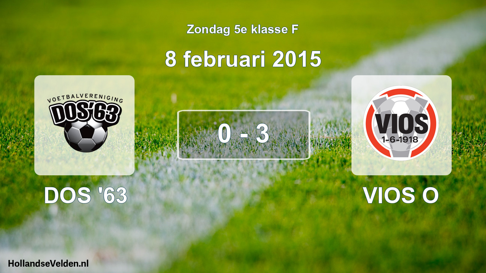 Total number of matches played: DOS '63 - VIOS O 0 - 3 (8 February 2015)
