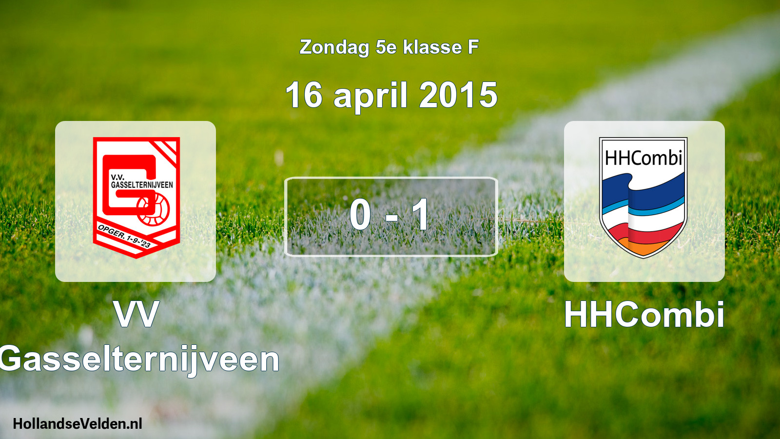 Total number of matches played: VV Gasselternijveen - HHCombi 0 - 1 (16 April 2015)