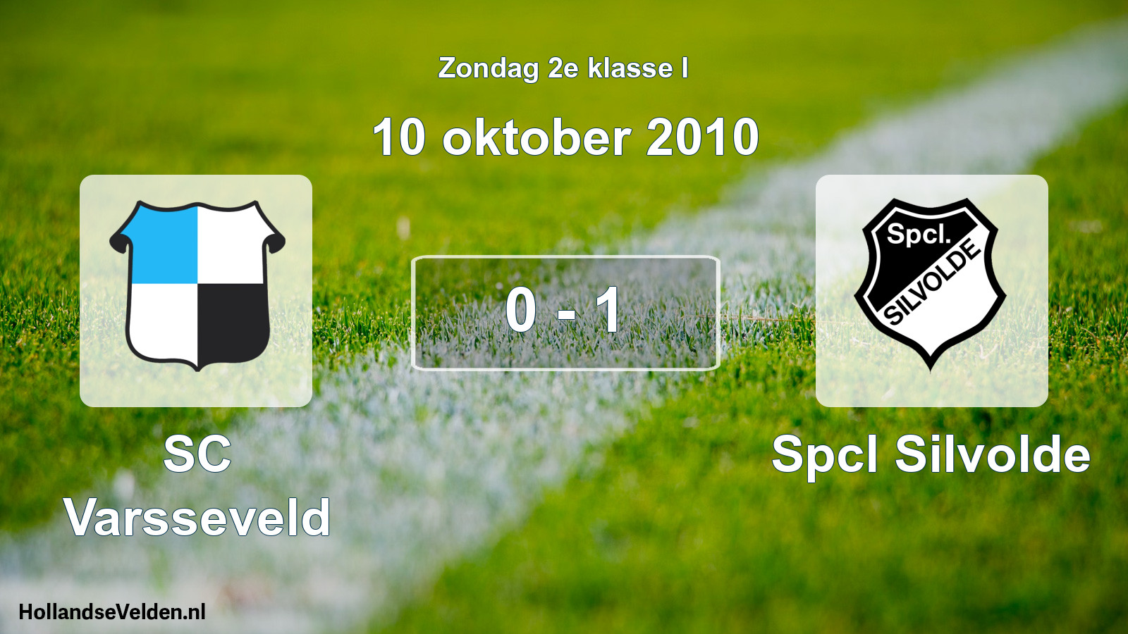 Total number of matches played: SC Varsseveld - Spcl Silvolde 0 - 1 (10 October 2010)