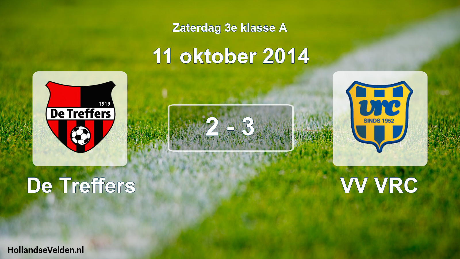 Total number of matches played: De Treffers - VV VRC 2 - 3 (11 October 2014)