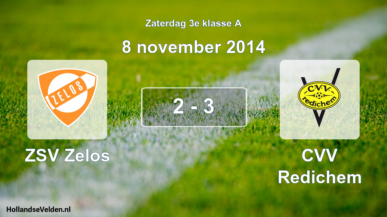 Total number of matches played: ZSV Zelos - CVV Redichem 2 - 3 (8 November 2014)