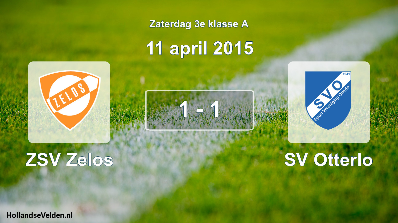 Total number of matches played: ZSV Zelos - SV Otterlo 1 - 1 (11 April 2015)