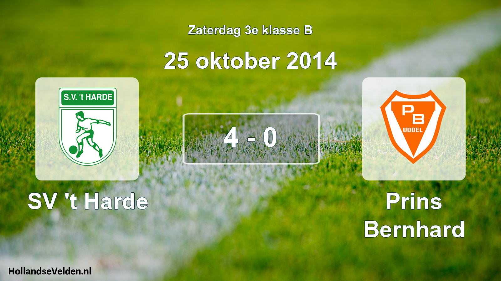 Total number of matches played: SV 't Harde - Prins Bernhard 4 - 0 (25 October 2014)