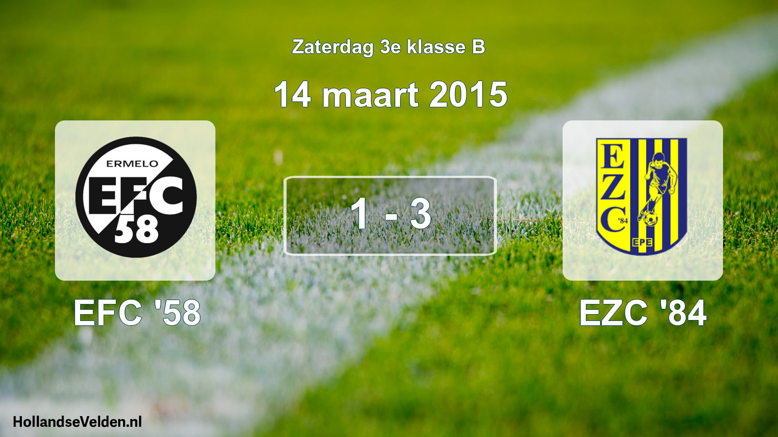 Total number of matches played: EFC '58 - EZC '84 1 - 3 (14 March 2015)