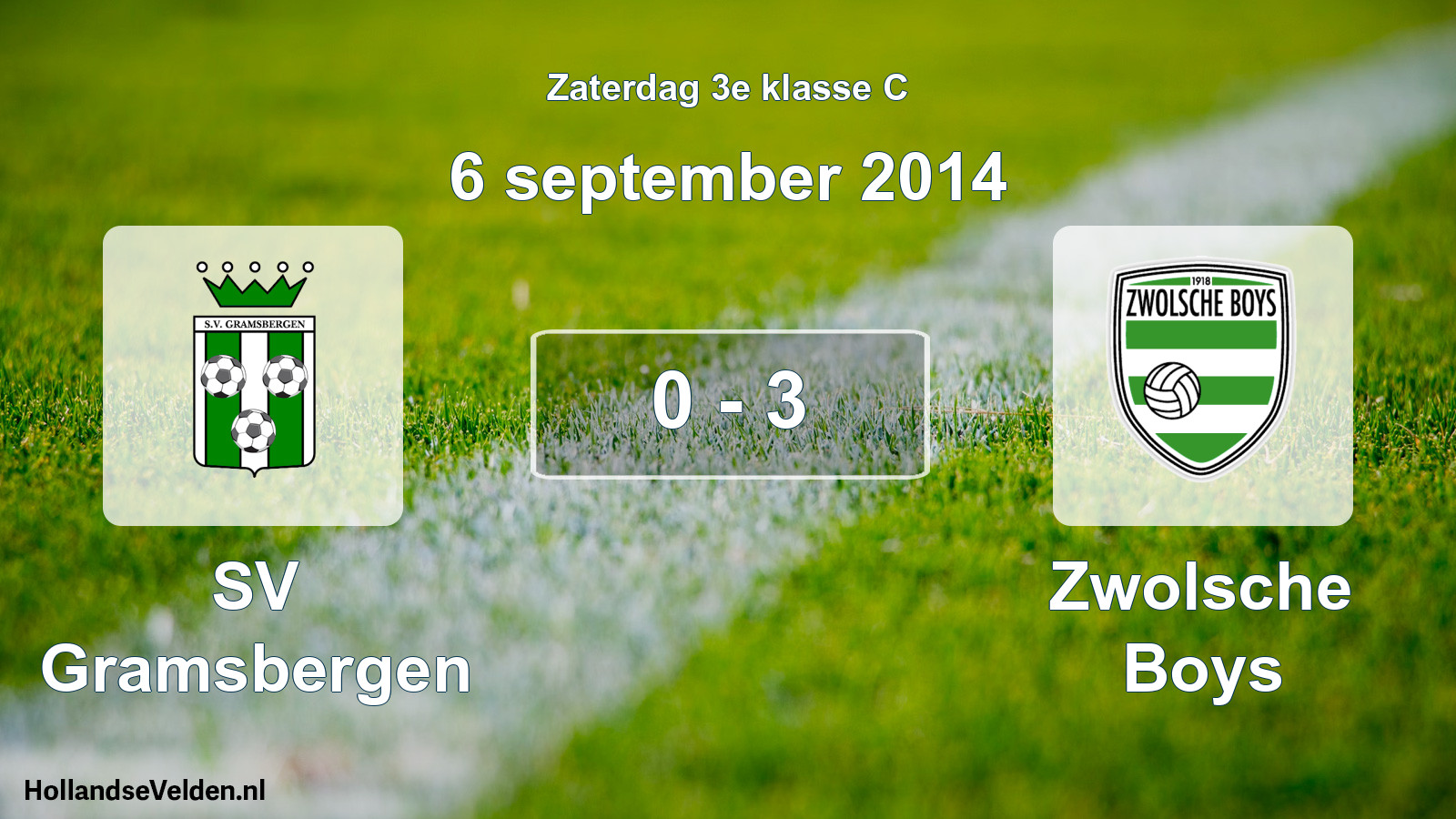 Total number of matches played: SV Gramsbergen - Zwolsche Boys 0 - 3 (6 September 2014)