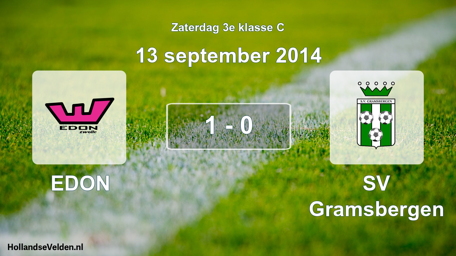 Total number of matches played: EDON - SV Gramsbergen 1 - 0 (13 September 2014)